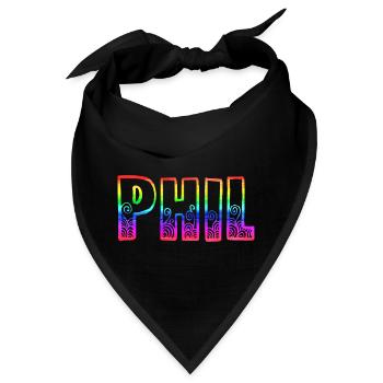phil rs regenbogen - Bandana - Schwarz - Vorne