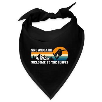 Snowboarder Schnee Piste - Bandana - Schwarz - Vorne
