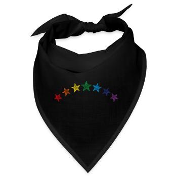 Sterne Regenbogen scribble - Bandana - Schwarz - Vorne