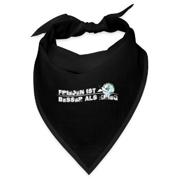 Frieden ist besser als Krieg | Peace is better - Bandana - Schwarz - Vorne