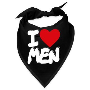 Ich bin schwul Ich liebe Männer - Bandana - Schwarz - Vorne