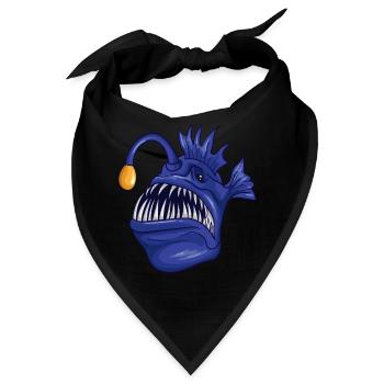 Gruseliger Anglerfisch - Bandana - Schwarz - Vorne