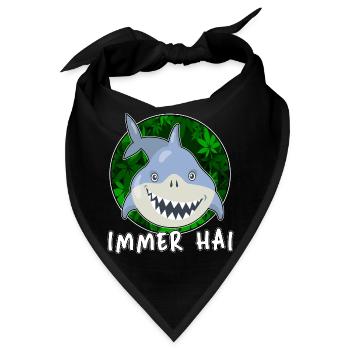 high immer hai cbd thc - Bandana - Schwarz - Vorne