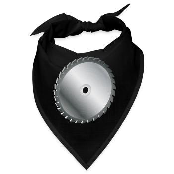 einzelnes Kreissägeblatt Metallfarben - Bandana - Schwarz - Vorne
