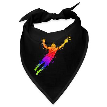 Bunter Torwart Torhüter Fußball Tormann - Bandana - Schwarz - Vorne