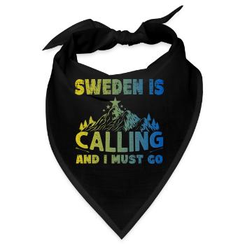 Ich muss wieder nach Schweden - Bandana - Schwarz - Vorne