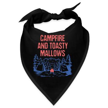 Campfire and Toasty Mallows Foodie Camping Food - Bandana - Schwarz - Vorne