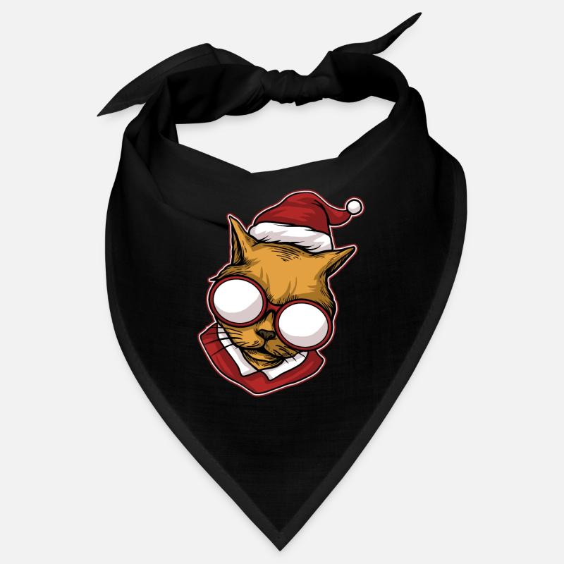 Pull de Noël moche Chat Bandana
