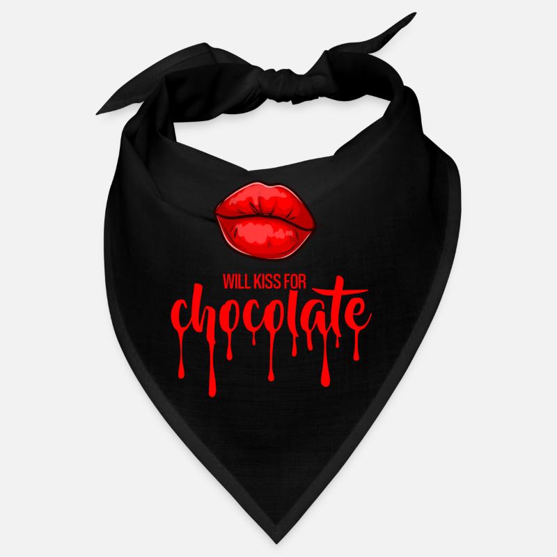 Will kiss for chocolate (dark) Bandana
