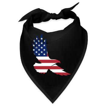 Amerika Adler - Bandana - Schwarz - Vorne
