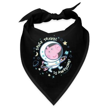 Peppa Wutz Unterwegs Im All Weltraum - Bandana - Schwarz - Vorne
