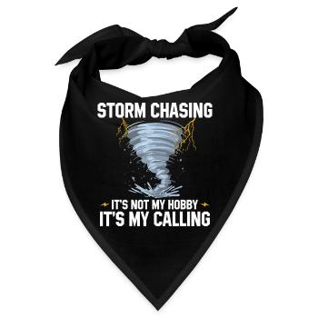 Sturmjäger Shirts | Unwetter Sturm Blitz Geschenke - Bandana - Schwarz - Vorne
