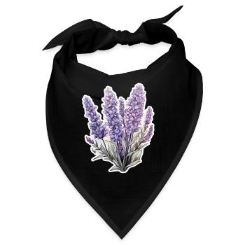 Lavendel - Bandana - Schwarz - Vorne