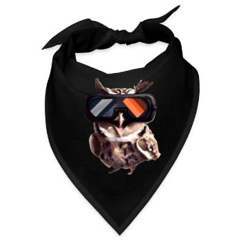 Eule _ 05 - Bandana - Schwarz - Vorne