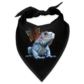 Leguan - Bandana - Schwarz - Vorne