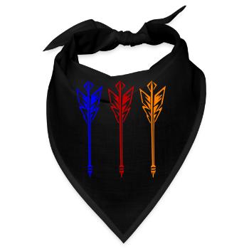 Darts Symbol Dartpfeil - Bandana - Schwarz - Vorne