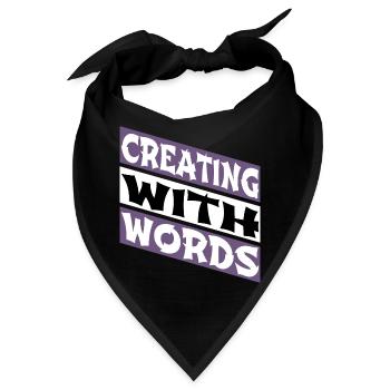 sayings writing writing techniques - Bandana - Schwarz - Vorne