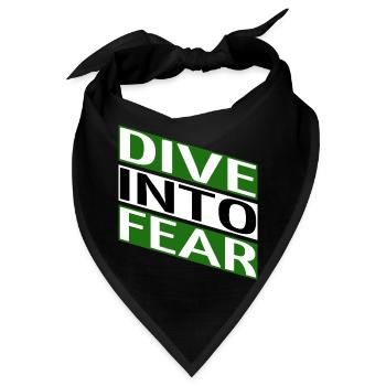 funny sayings bungee jumping courage mindset - Bandana - Schwarz - Vorne