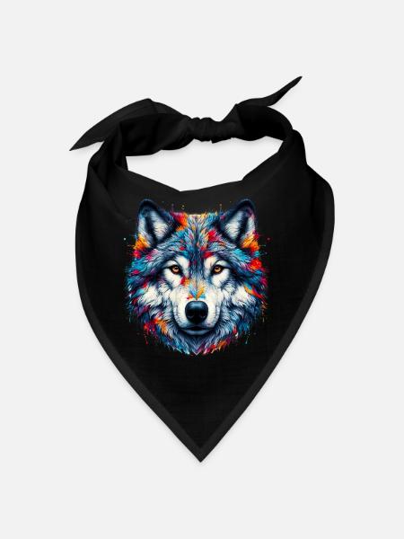 Wolf - Bandana - Schwarz