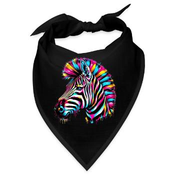 Zebra - Bandana - Schwarz - Vorne