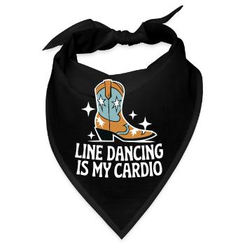 Line Dancing Tanzen Tänzer - Bandana - Schwarz - Vorne
