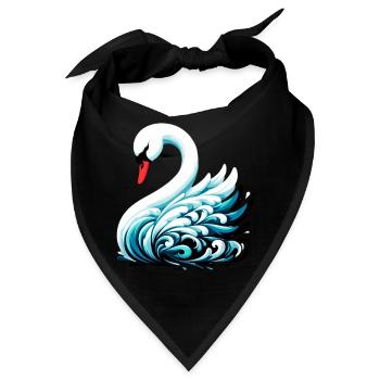 Schwan - Bandana - Schwarz - Vorne