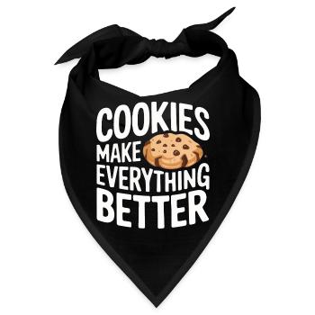 Cookies Cookie Keks Kekse Schokolade - Bandana - Schwarz - Vorne
