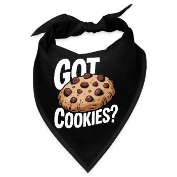 Cookies Cookie Keks Kekse Schokolade - Bandana - Schwarz - Vorne