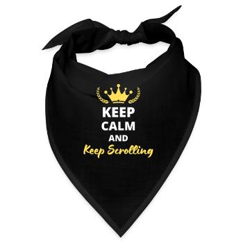 "Bleib ruhig und scrolle weiter" - Screen Addict - Bandana - Schwarz - Vorne