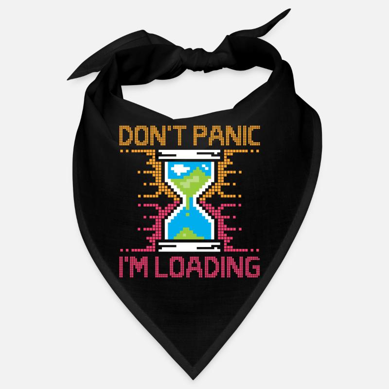 Don't Panic – Pixel Loading Sanduhr Bandana