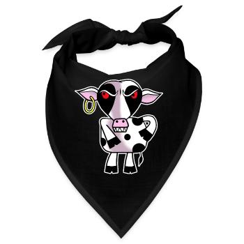 Wütende Kuh - Bandana - Schwarz - Vorne