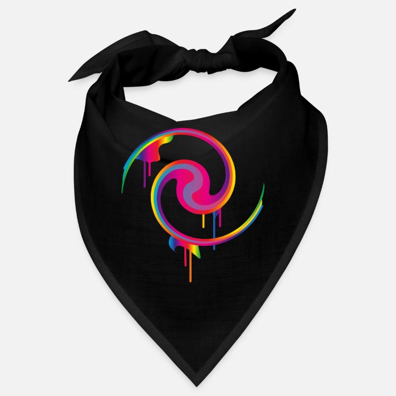 Tourbillon de peinture graffiti coloré avec effet de goutte Bandana