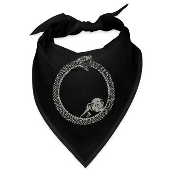 Ouroboros und Sisyphos absurde Philosophie Kunst - Bandana - Schwarz - Vorne