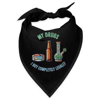 Meine Drogen – Völlig Legal ! - Bandana - Schwarz - Vorne