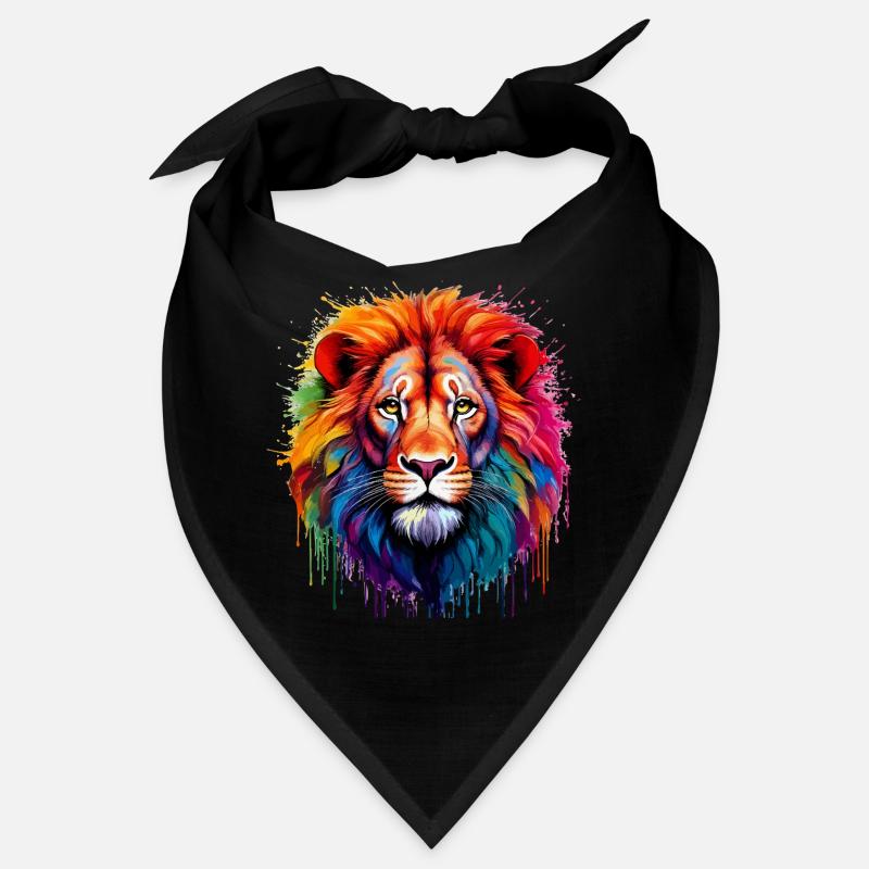 Regenbogenlöwe Kunstspritzer Bandana