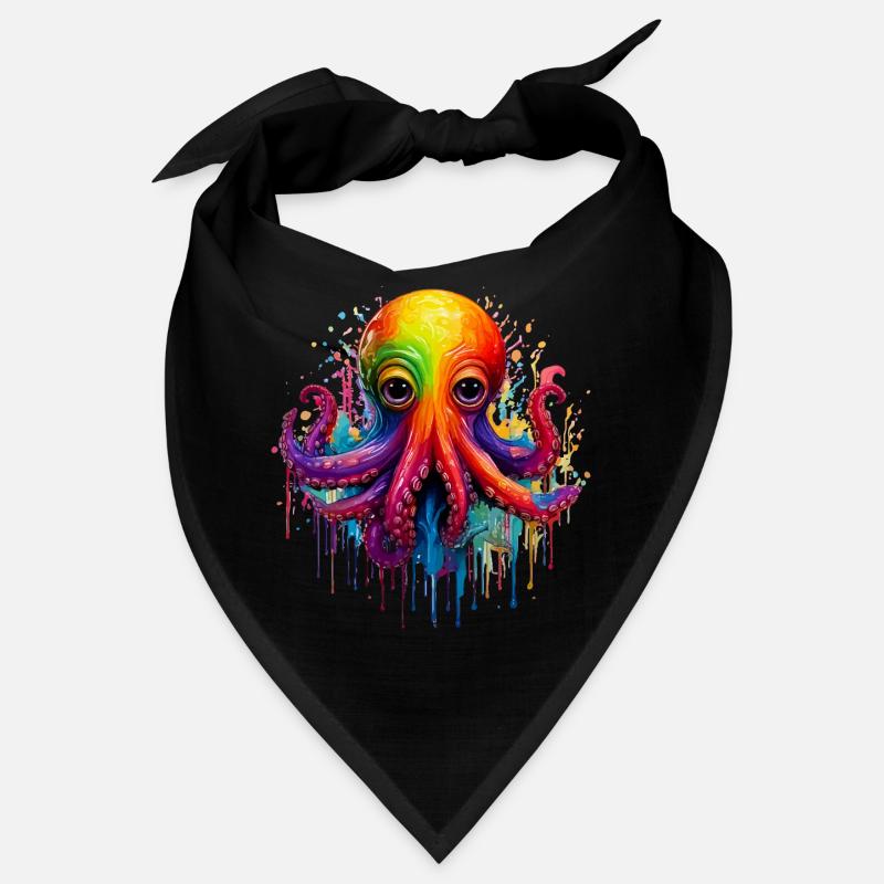 Colorful Octopus Splash Bandana