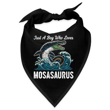 Nur ein Junge, der Mosasaurus liebt - Bandana - Schwarz - Vorne