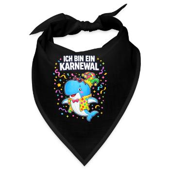 Kölner Karneval Fasching Fasnacht Karnewal - Bandana - Schwarz - Vorne