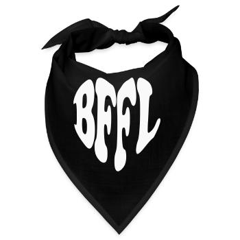 BFFL Beste Freunde fürs Leben – Anpassbare Farbe - Bandana - Schwarz - Vorne