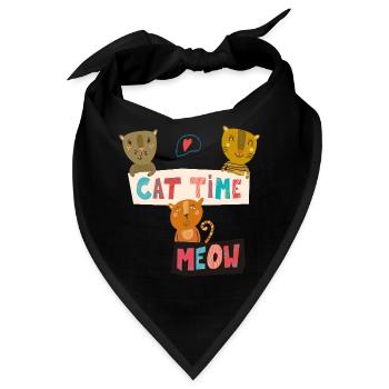 Katzen Freunde - Bandana - Schwarz - Vorne