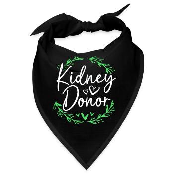 Organspende Transplantation Nierenspender - Bandana - Schwarz - Vorne
