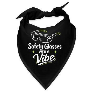 Schutzbrillen-Vibe | Labor Sicherheit - Bandana - Schwarz - Vorne