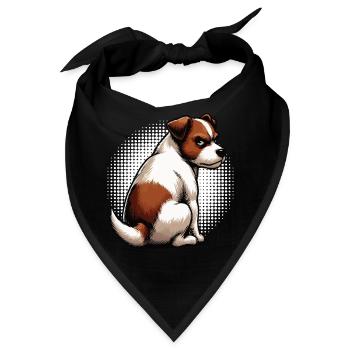 Jack Russel terrier Jack russel Besitzer Jacky - Bandana - Schwarz - Vorne