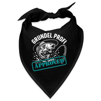 Grundeln_angeln_lustiger_Grundelspruch_221 - Bandana - Schwarz - Vorne