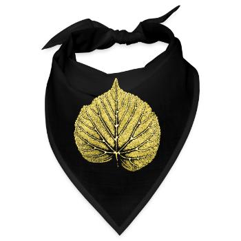 Blatt Linde / Lindenblatt - Natur & Wald 2 - Bandana - Schwarz - Vorne