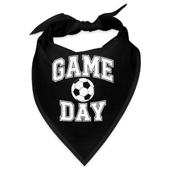 Game Day Fußball – Soccer Vintage Design - Bandana - Schwarz - Vorne