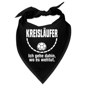 Kreisläufer Geschenk für Handballer - Bandana - Schwarz - Vorne