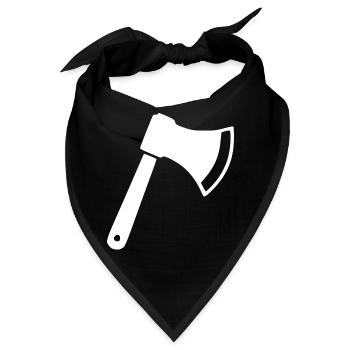 Axt Beil Holzfäller Geschenkidee  - Bandana - Schwarz - Vorne