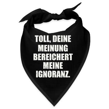 Lustiger Spruch - Bandana - Schwarz - Vorne