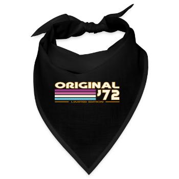 Mehrfarbige Retro-Streifen 72 - Bandana - Schwarz - Vorne